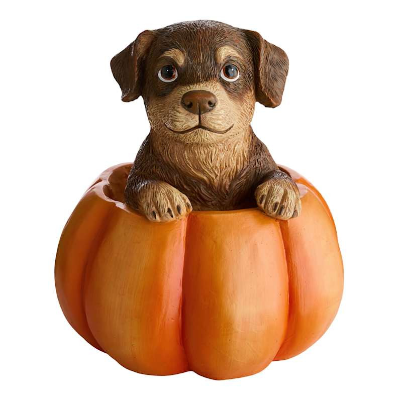 Orange Resin Dog Decor, 9" | At Home