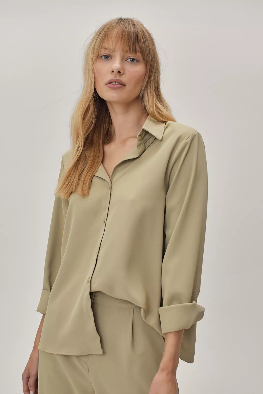 Fluid Twill Co Ord Shirt & Flare | Nasty Gal UK (+IE)