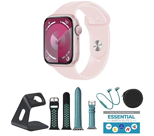 Apple Watch Series 9 45mm M/L GPS Smartwatch with Accessories | QVC