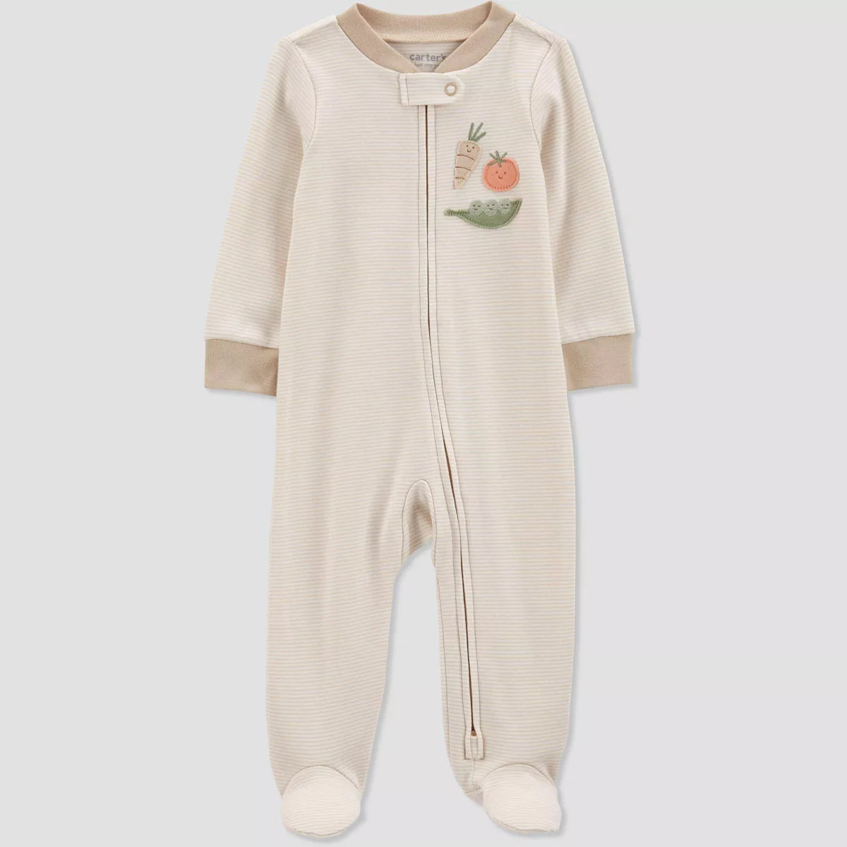 Carter's Just One You®️ Baby Boys' Striped Vegetables Sleep N' Play - Ivory 3M | Target