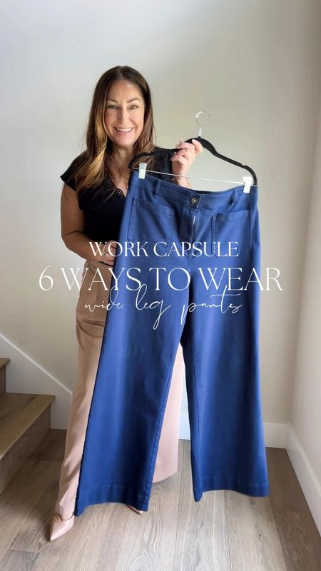 Summer workwear capsule | Wide Leg Pants 
These wide leg pants are great for business casual, size up if in-between wearing 14R. Wearing tops & blazers in a large 

Business casual workwear summer outfit summer fashion workwear midsize fashion midsize outfit the recruiter mom 


#LTKMidsize #LTKWorkwear #LTKVideo