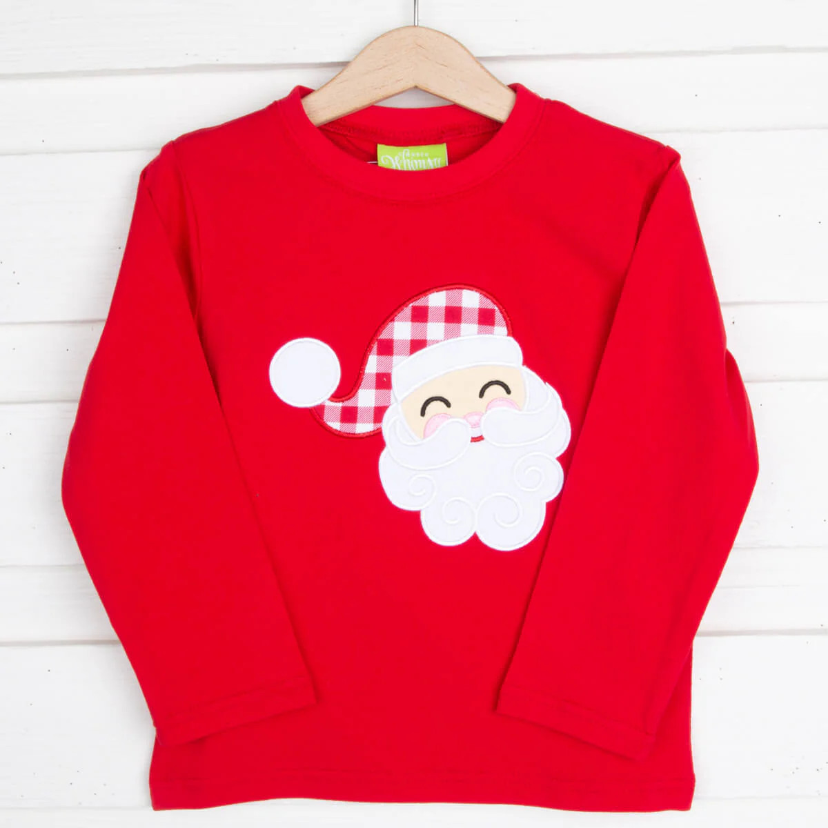 Happy Santa Red Long Sleeve Shirt | Classic Whimsy