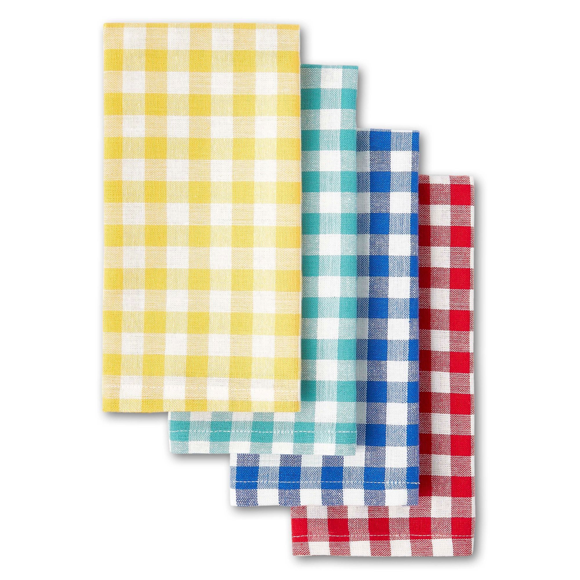 The Pioneer Woman Gingham Woven Fabric Napkins, Set of 4, Multicolored, 18"W x 18"L | Walmart (US)