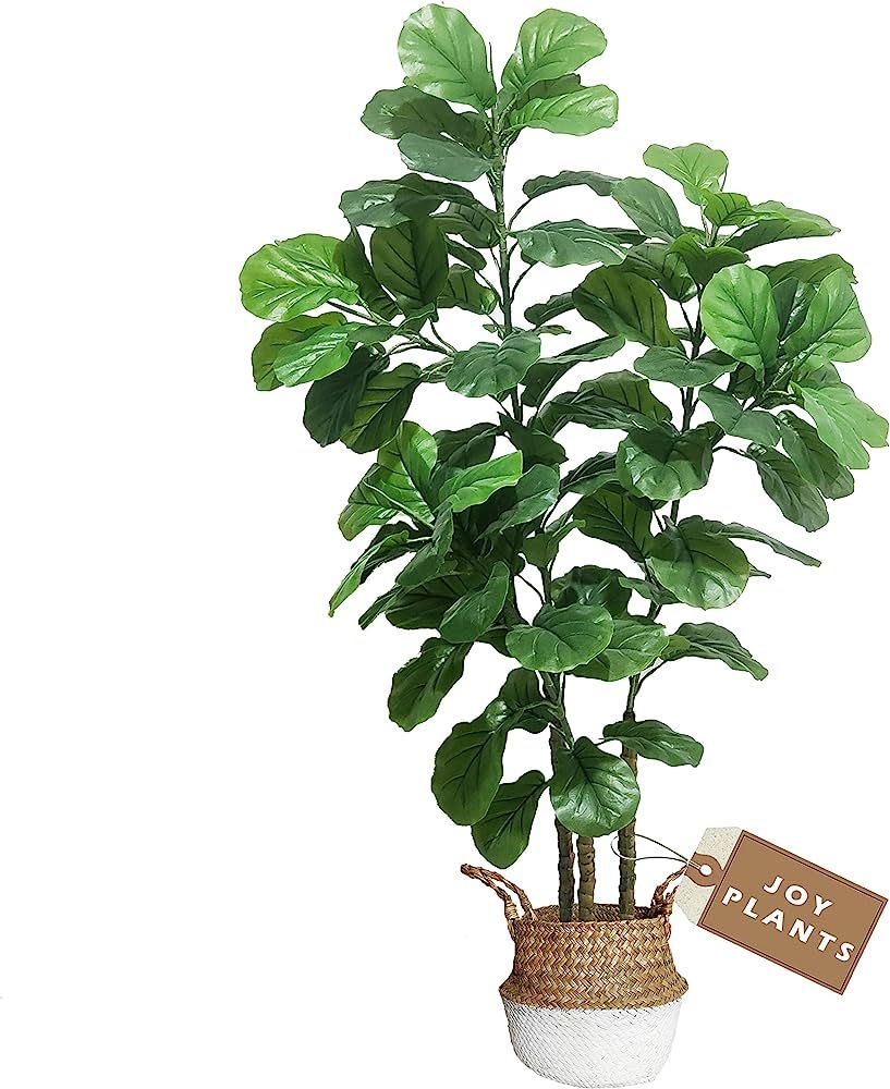Joyplants Artificial Fiddle Leaf Fig Tree, Natural 6ft Indoor Fake Ficus Lyrata Plant for Home Offic | Amazon (US)