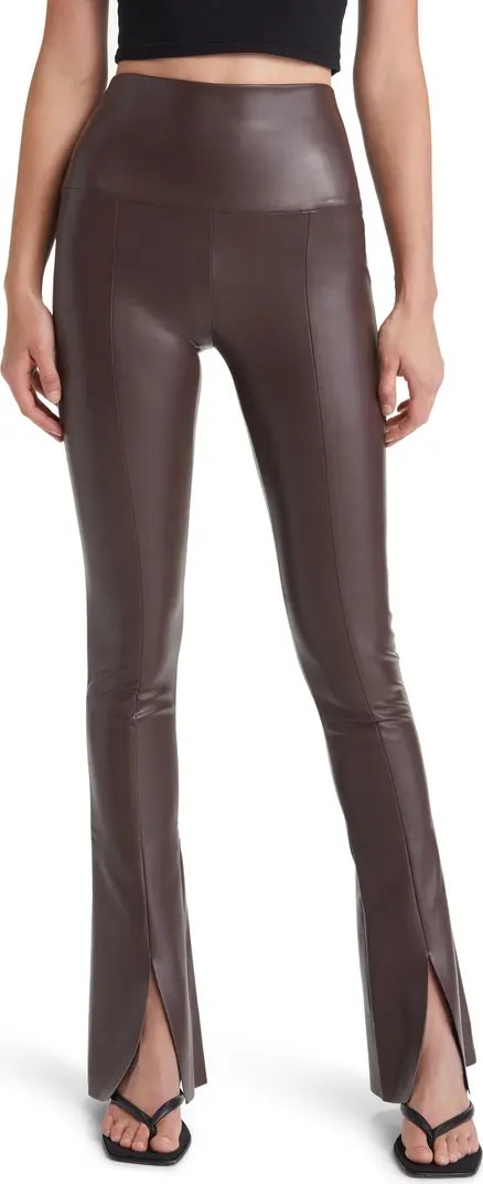 Spat Split Hem Faux Leather Leggings | Nordstrom