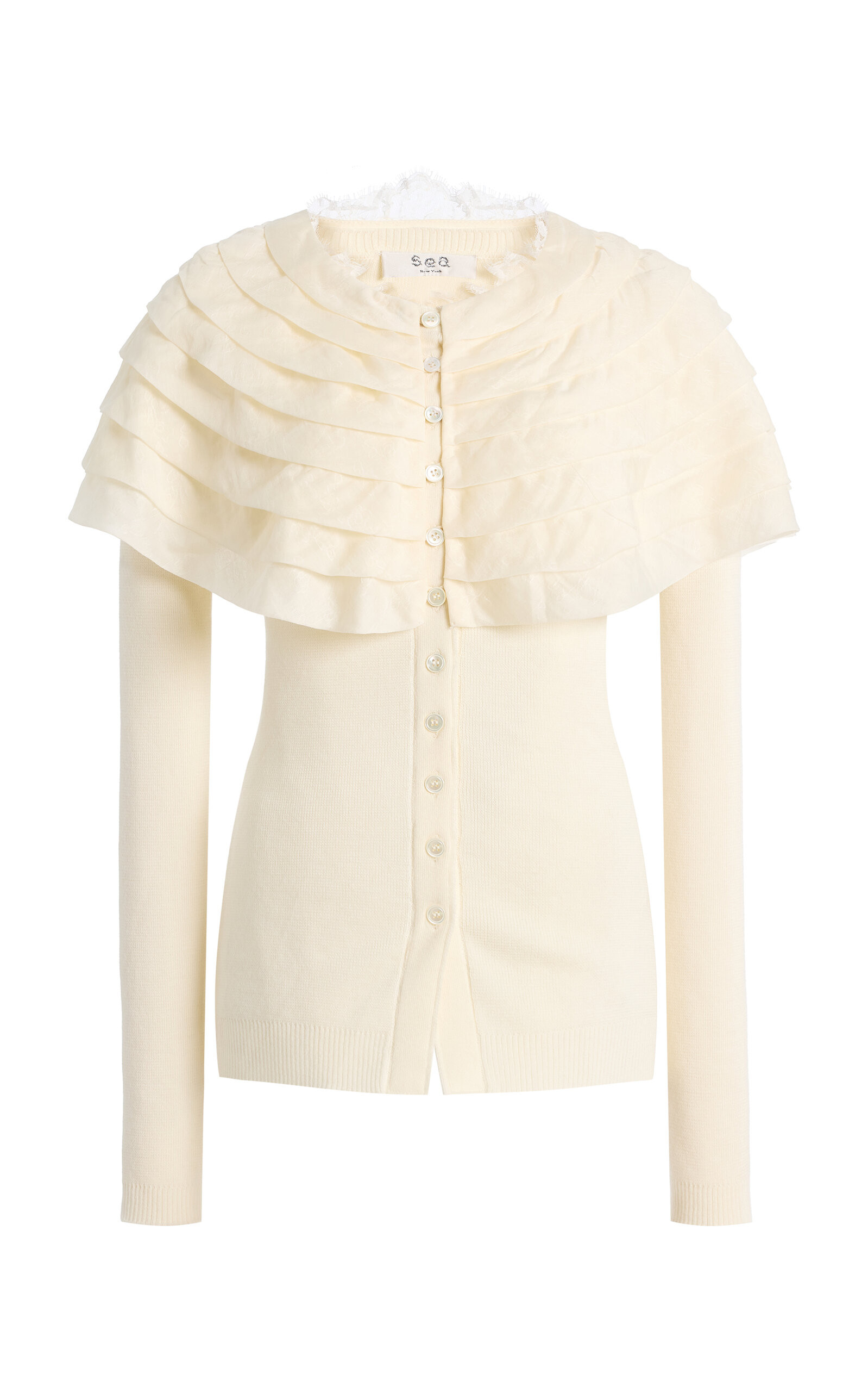 Wanda Ruffled Wool Cardigan | Moda Operandi (Global)