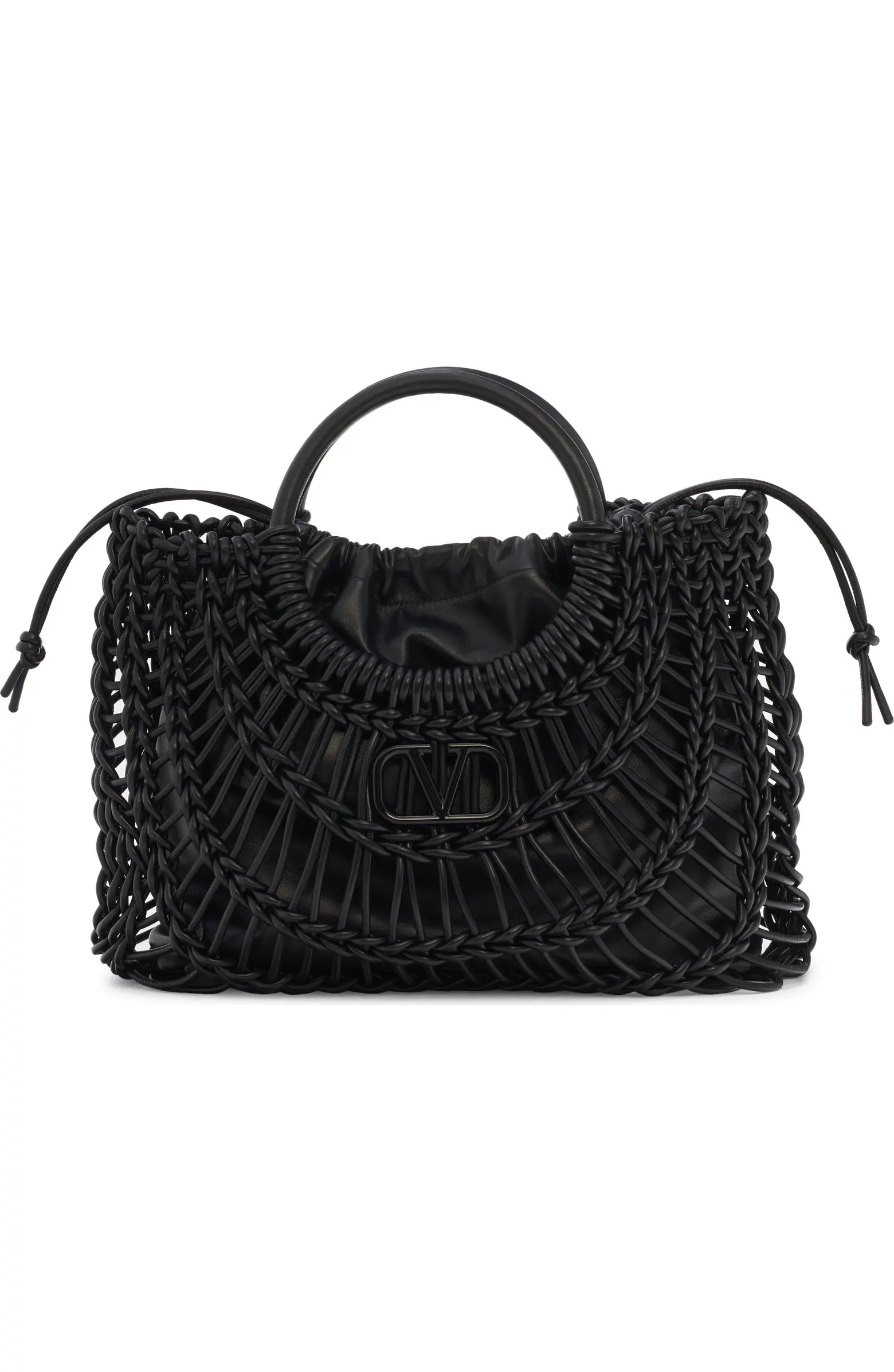 Valentino Garavani Macramé Lambskin Leather Tote | Nordstrom | Nordstrom