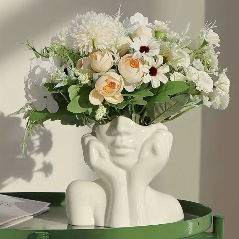 Female Head Vase Resin Modern Vase Garden Home Living Room - Temu | Temu Affiliate Program