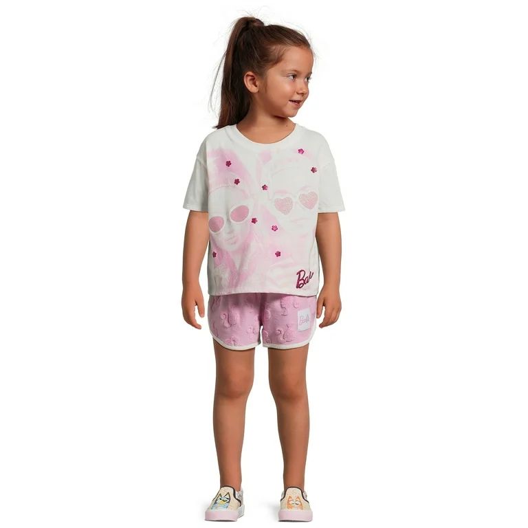 Barbie Toddler Girls T-Shirt and Shorts Set, 2-Piece, Sizes 2T-5T | Walmart (US)