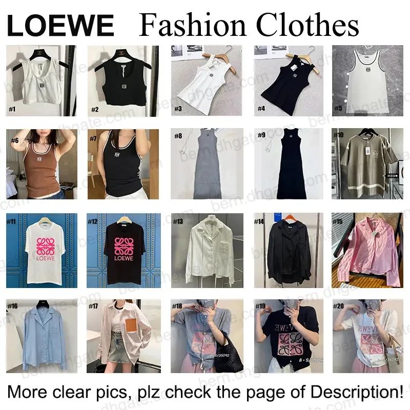 Loe-we Top Seller DUPE Fashion Clothing Women's Blouse T-shirt Tank Top Sleeveless T shirt Buttoc... | DHGate