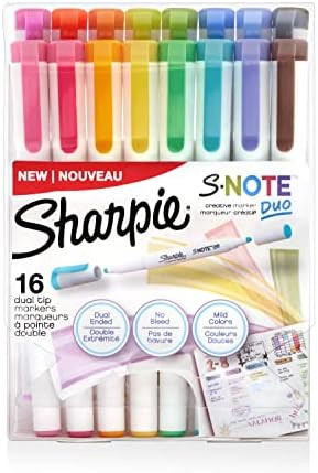 Amazon.com : Sharpie S-Note Duo Dual-Ended Creative Markers, Part Highlighter, Part Art Marker, A... | Amazon (US)