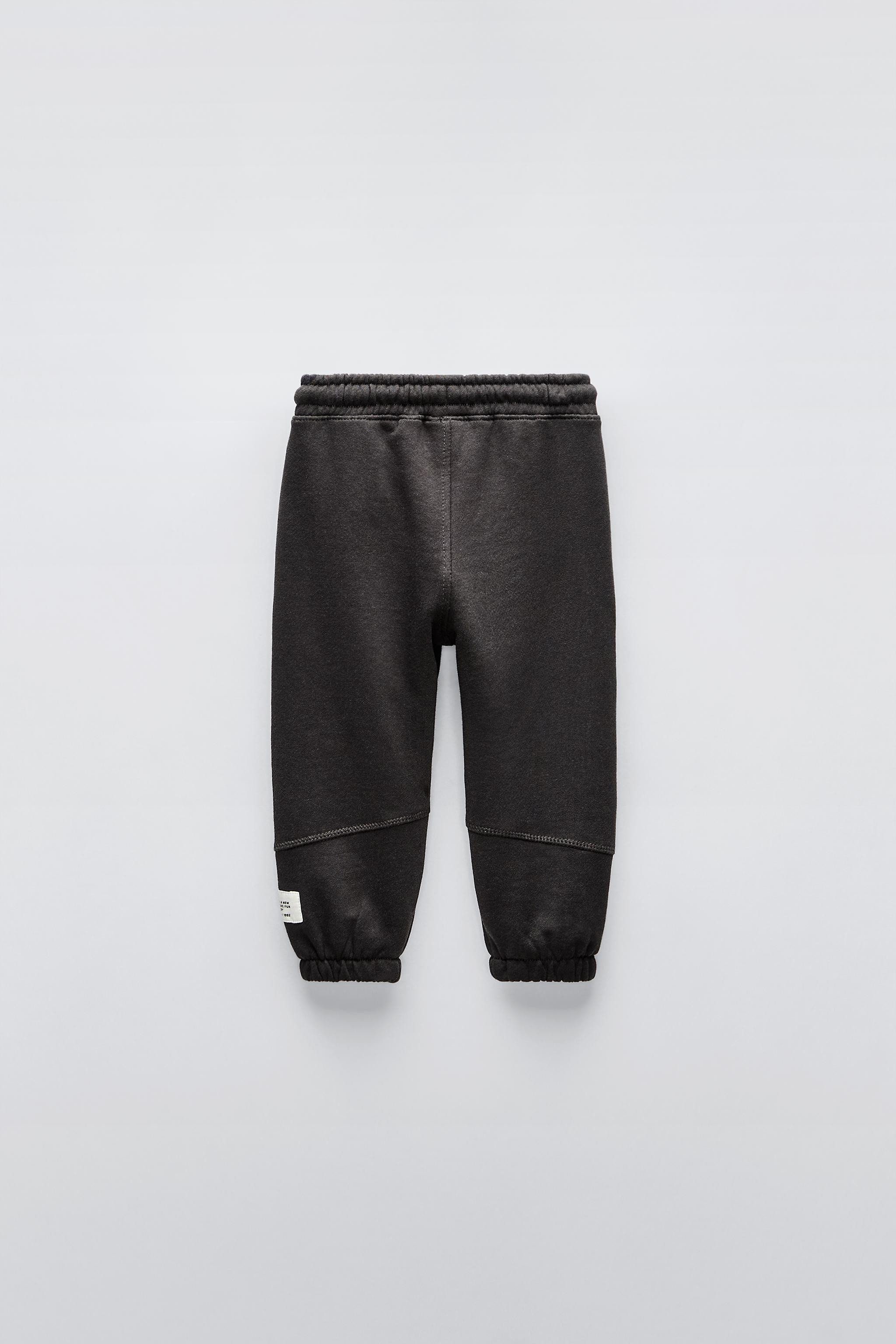PLUSH PANTS WITH LABEL | Zara US