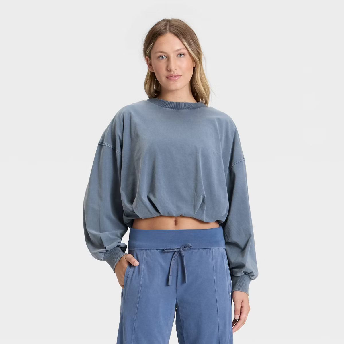 Women's Bubble Hem Long Sleeve Top - JoyLab™ | Target
