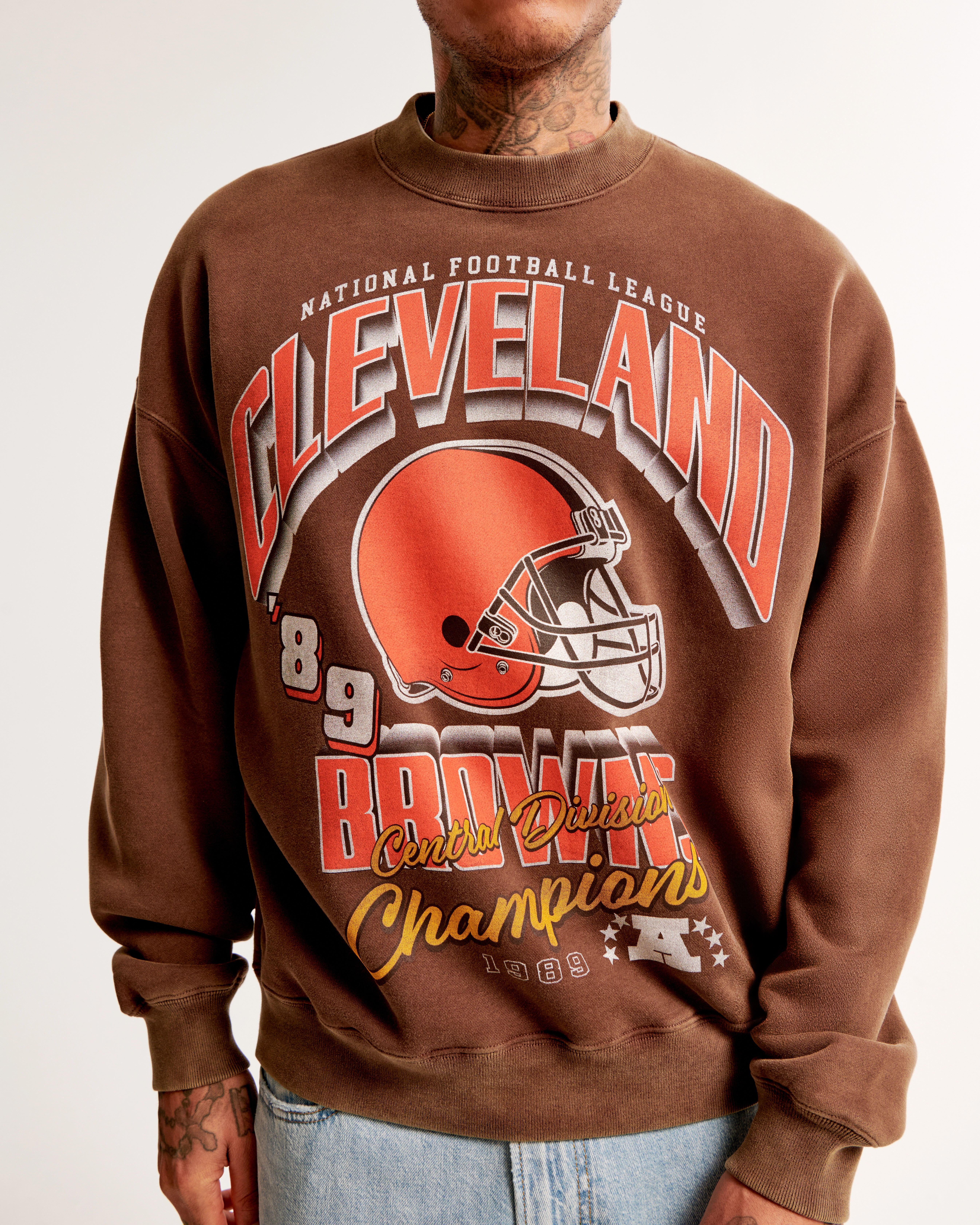 Cleveland Browns Graphic Crew Sweatshirt | Abercrombie & Fitch (US)