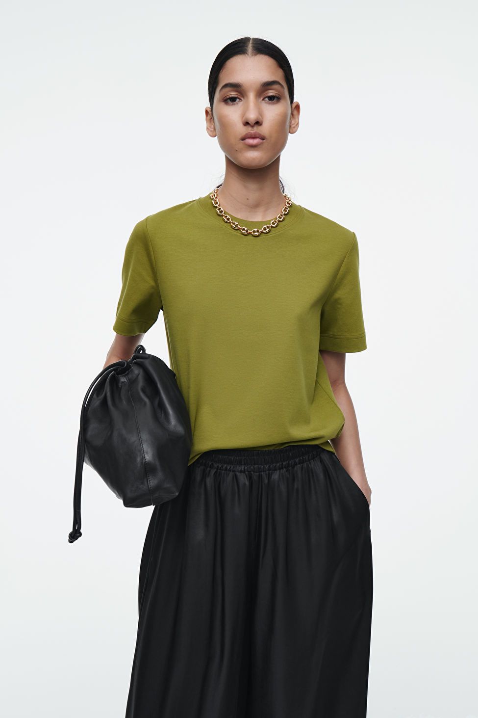 CLEAN CUT T-SHIRT - OLIVE GREEN - COS | COS UK