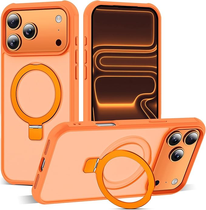Compatible with iPhone 17 Pro Max Case with Invisible Magnetic O-Ring Stand Military-Grade Transl... | Amazon (US)