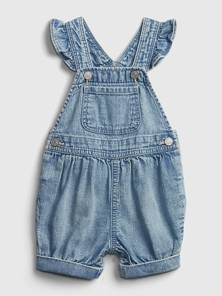 Baby Denim Ruffle Shortalls | Gap (US)