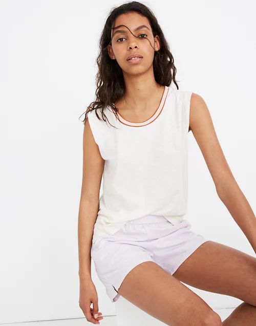 Whisper Cotton Ringer Muscle Tank | Madewell