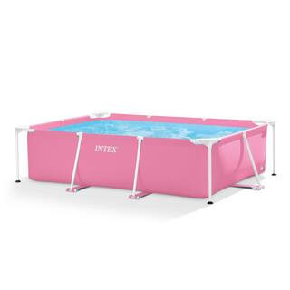 86 in. x 23 in. Rectangular 23 in. Metal Frame Pool | The Home Depot