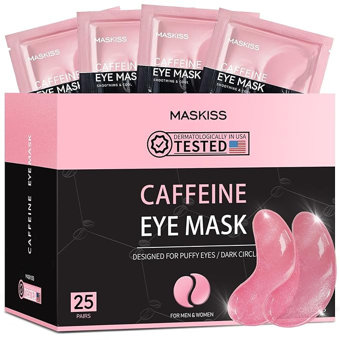 Under Eye Patches (25 Pairs), Caffeine Eye Masks for Dark Circles Puffy Eyes Undereye Bags, Colla... | Amazon (US)