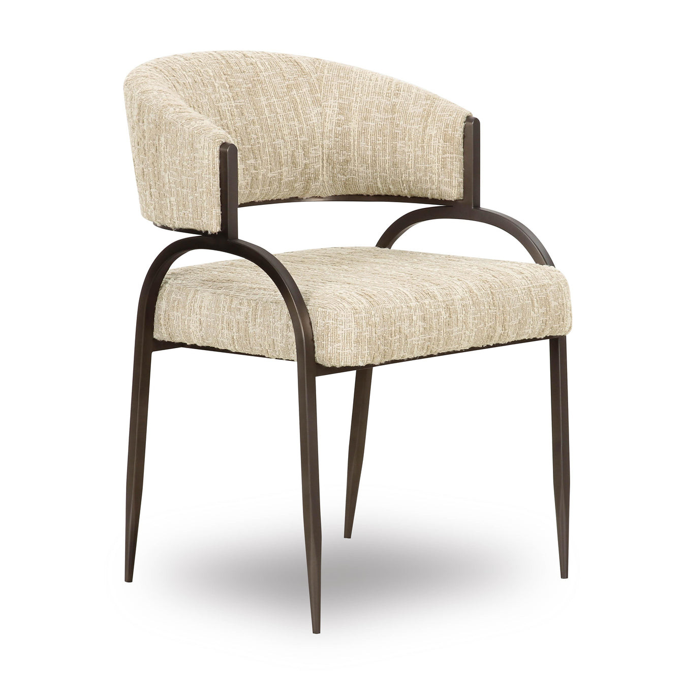 Tatum Cream Textured Performance Boucle Dining Chair - TOV FURNITURE | Havenly | Havenly