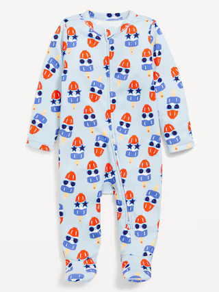 Printed 2-Way-Zip Sleep & Play Footed One-Piece for Baby | Old Navy (US)