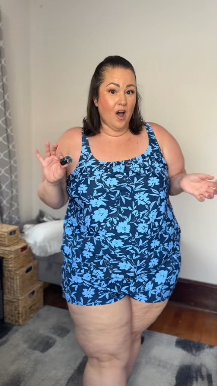 Plus size swim romper ✨I’m wearing my true size 3XL for reference. 

#plussize #swimromper #plussizeswimsuits 

#LTKPlusSize #LTKSwim