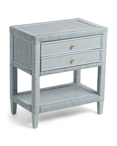 26in Rattan 2 Drawer Nightstand | Marshalls