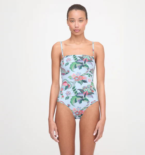 The Giana One Piece - Light Blue Jungle Floral | Hill House Home US