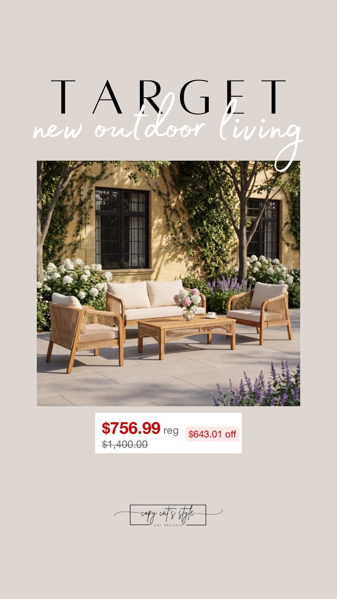 New outdoor patio set from Target is so pretty and the price is amazing! Target patio sets.

#LTKHome #LTKSeasonal