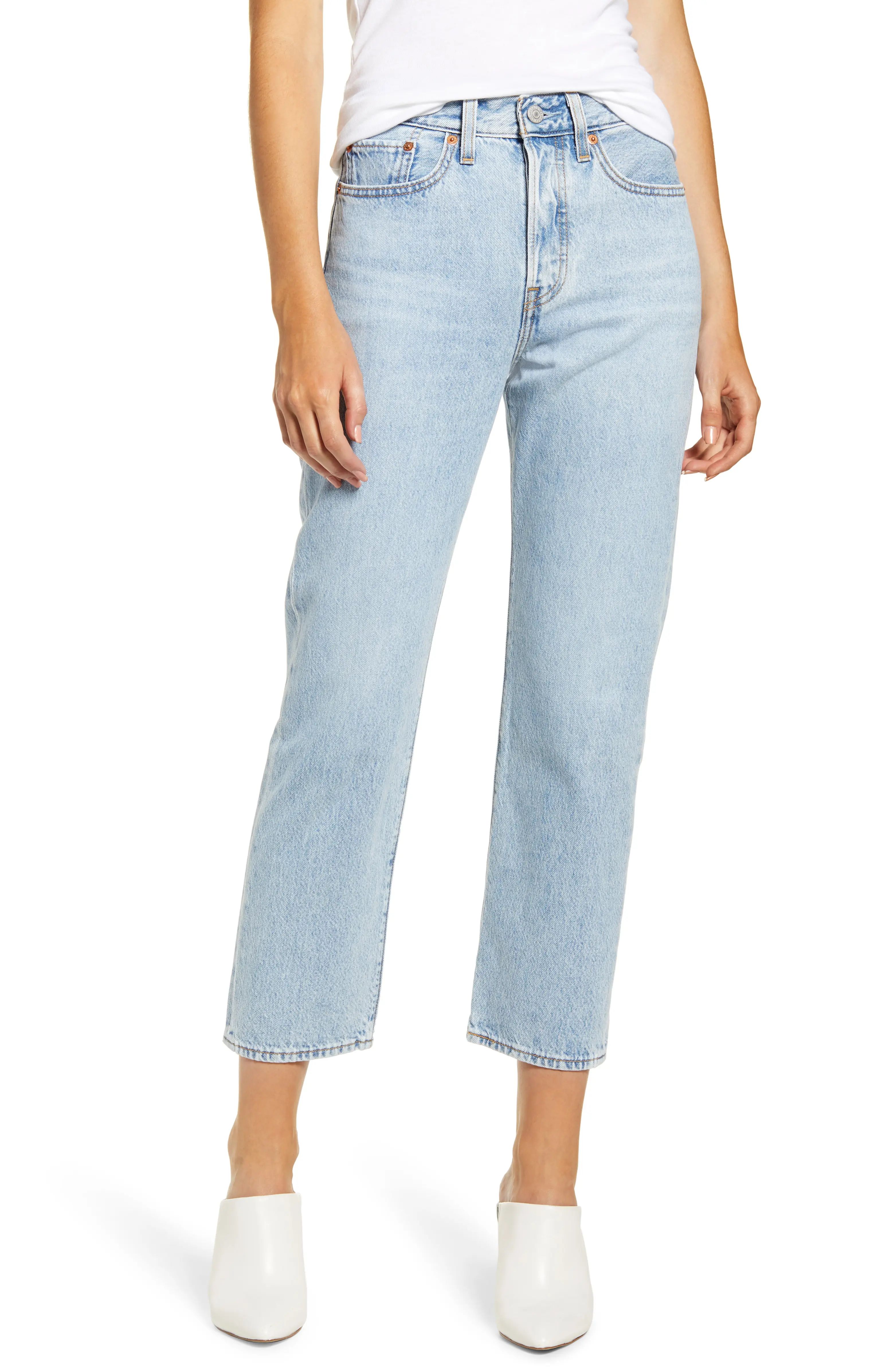 Wedgie High Waist Crop Straight Leg Jeans | Nordstrom