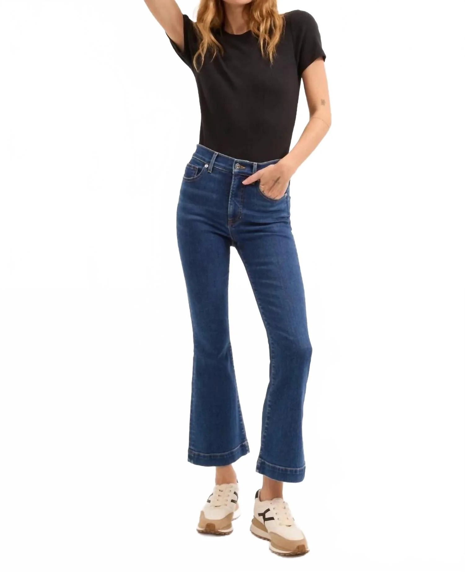 Carson Ankle Flare Jeans In Bright Blue | Shop Simon