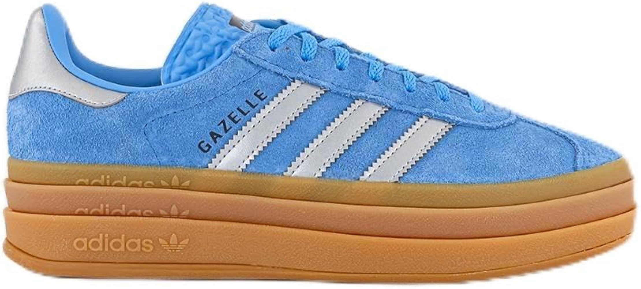 adidas Gazelle Bold Womens Sneakers, Blue Burst/Silver Metallic/Aurora Ink, Size 10 | Amazon (US)