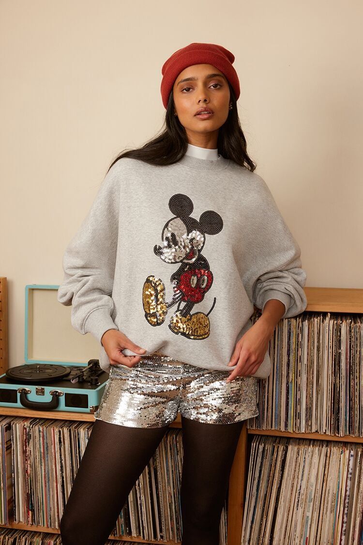 Disney Sequin Mickey Mouse Pullover | Forever 21 (US)