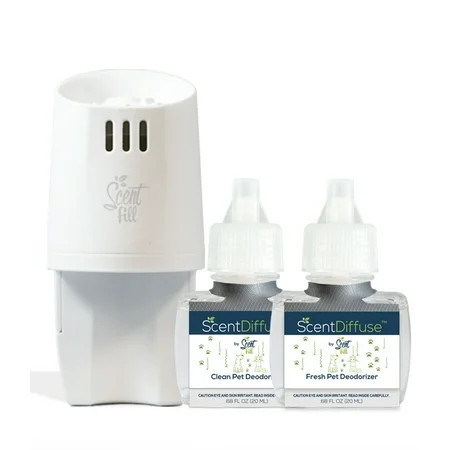 Scent Fill Pet Odor Deodorizing Air Freshener Starter Kit, 2 Refills + Diffuser | Walmart (US)