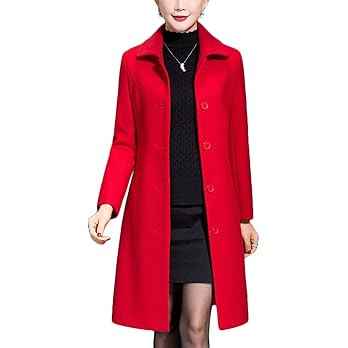 Jenkoon Women's Wool Trench Coat Winter Long Thick Overcoat Walker Coats | Amazon (US)