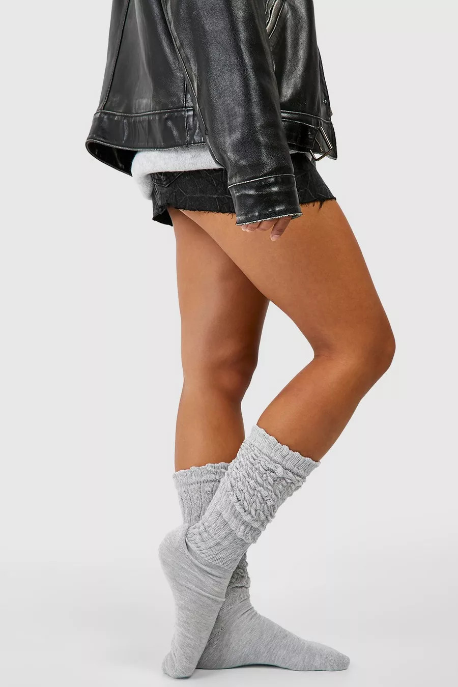 Single Knitted Slouchy Socks | Boohoo.com (UK & IE)