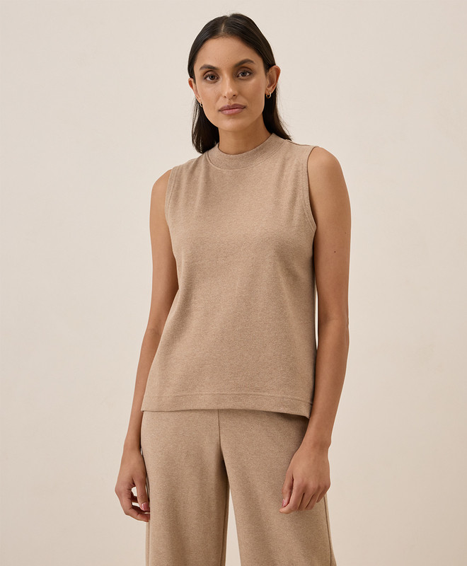 Women’s Airplane Mock Neck Shell made with Organic Cotton | Pact | Pact Apparel