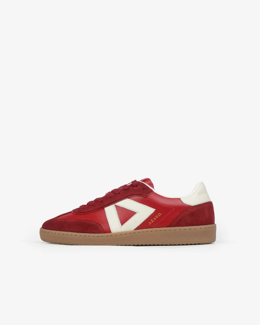 Sans Matin Hera Women's Low Top Sneakers | Scarlet Red Leather & Suede | Quality Comfort Style | ... | SANS MATIN US