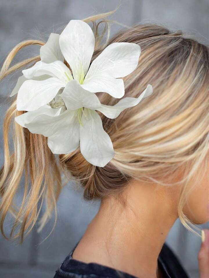 1 Pièce Pince À Cheveux Style Floral Artificiel Pour Resort De Plage | SHEIN