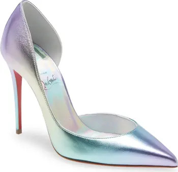 Christian Louboutin Iriza Ombré Pointed Toe Half d'Orsay Pump | Nordstrom | Nordstrom