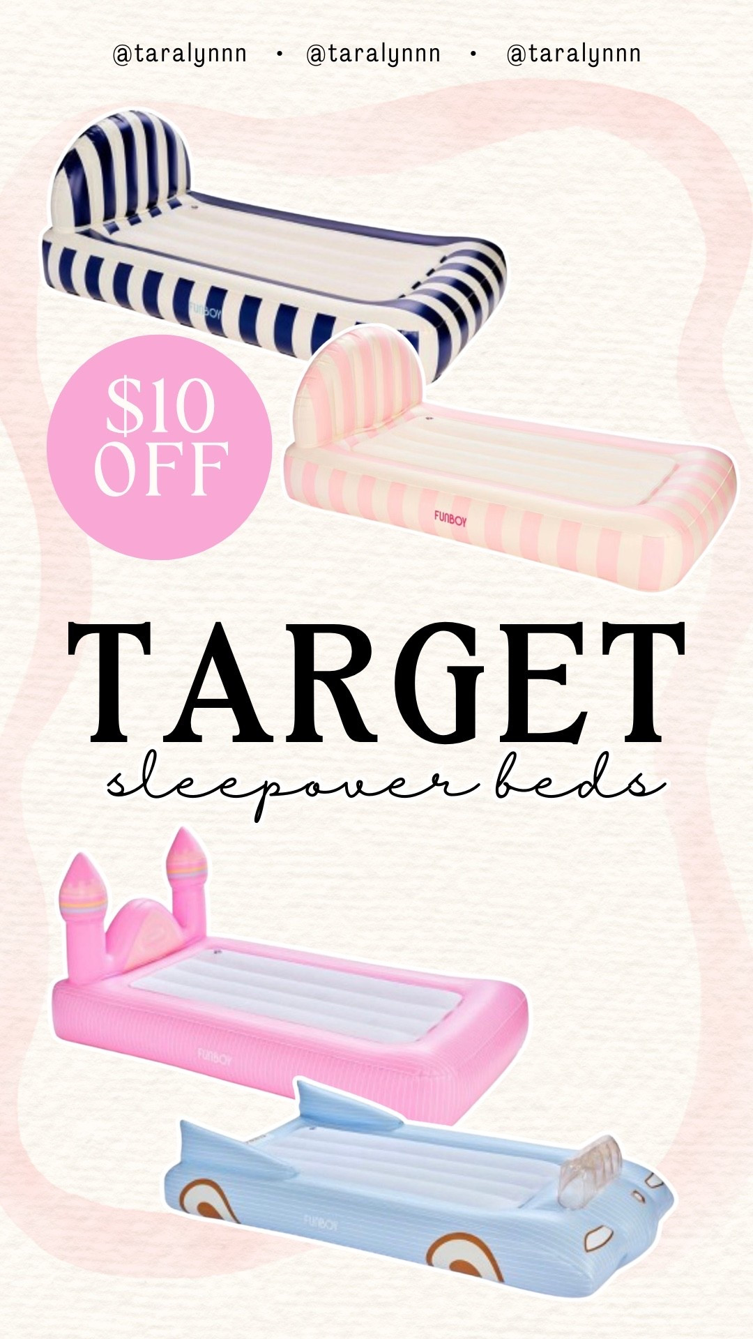@FUNBOY sleepover beds online at Target are one sale for under $40 right now! Perfect time to grab a few before summer 🌟

#target @Target #funboy #kids #family #sleepover #gift #giftidea #kidsgift

#LTKmomlife #LTKSaleAlert #LTKKids