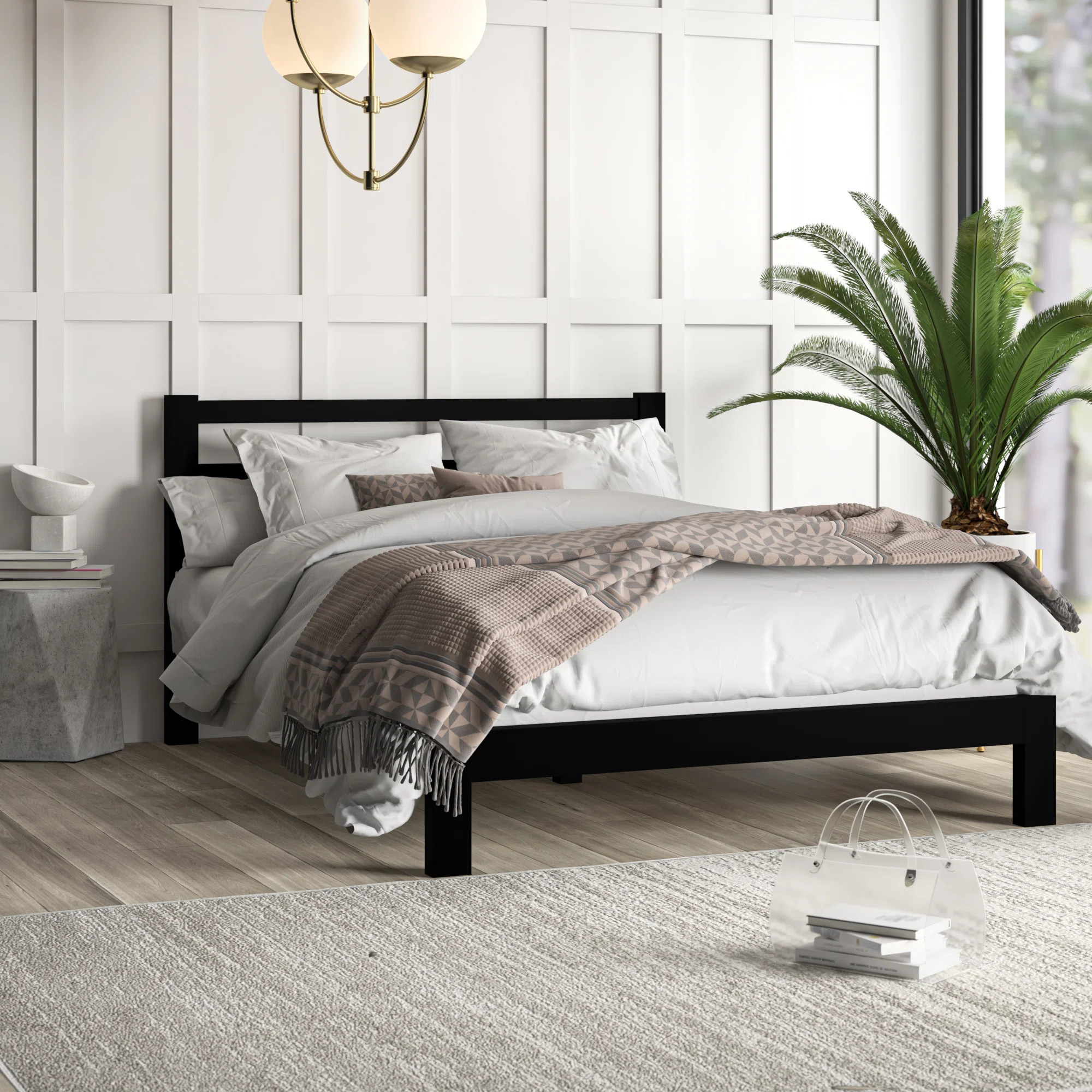 Camea Contemporary Modern Metal Platform Bed | Wayfair North America