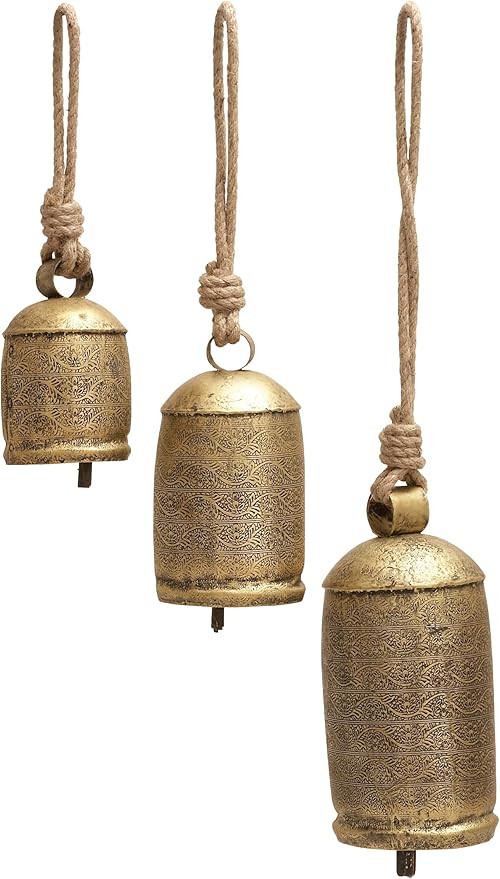 Deco 79 26718 3-Piece Metal Rope Animal Bell Set | Amazon (US)