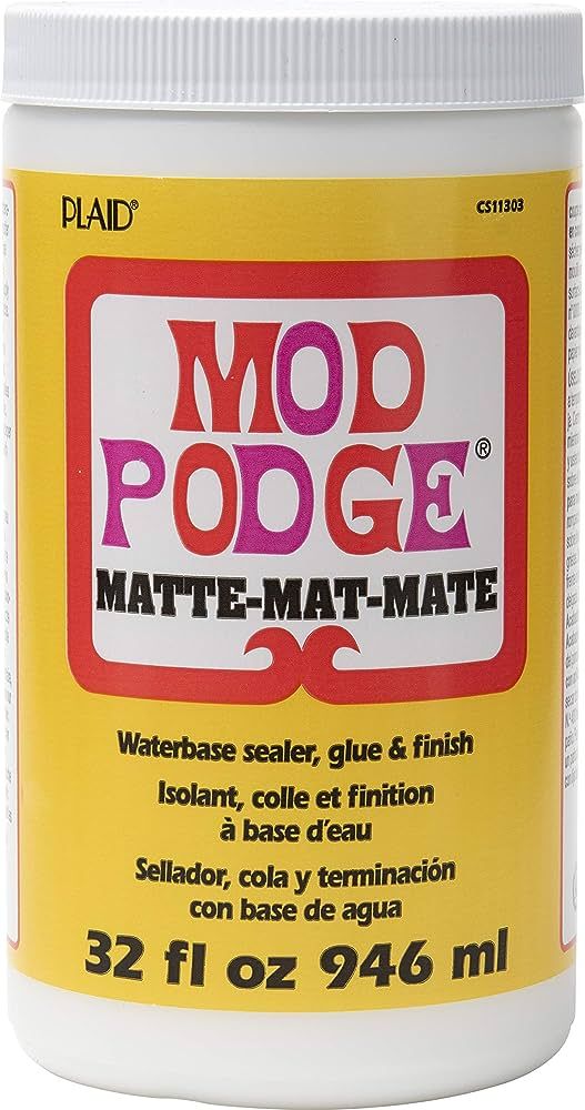 Mod Podge CS11303 Waterbase Sealer, Glue and Finish, 32 oz, Matte | Amazon (US)
