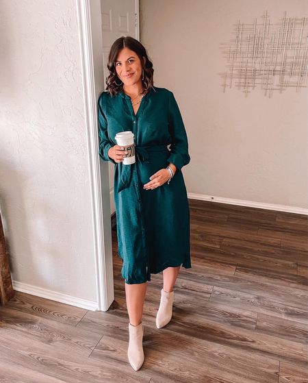 The prettiest work friendly dress for fall! And it is even cute with a bump  

#LTKworkwear #LTKstyletip #LTKbump