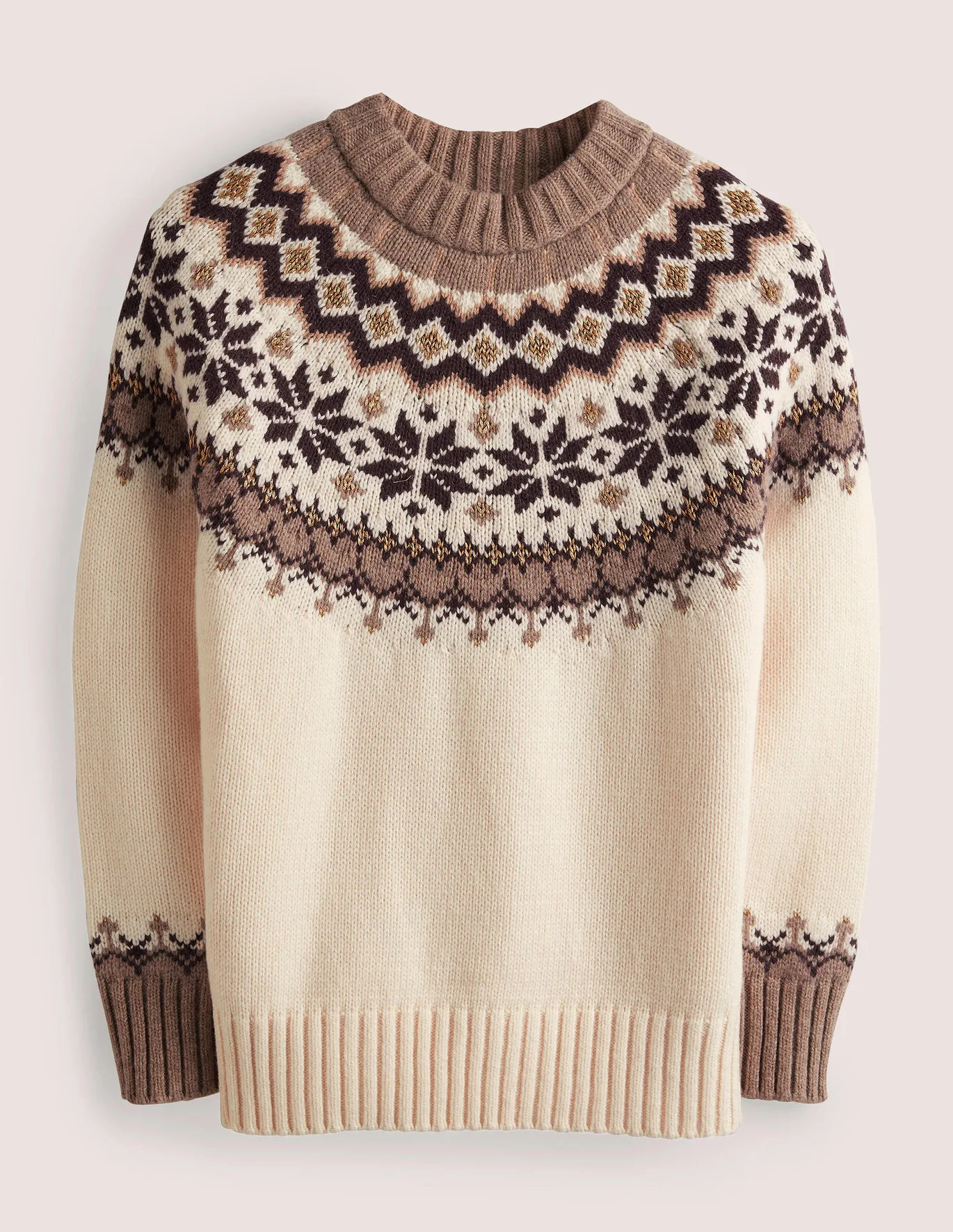 Fair Isle Jumper - Warm Ivory Fair Isle | Boden US | Boden (US)