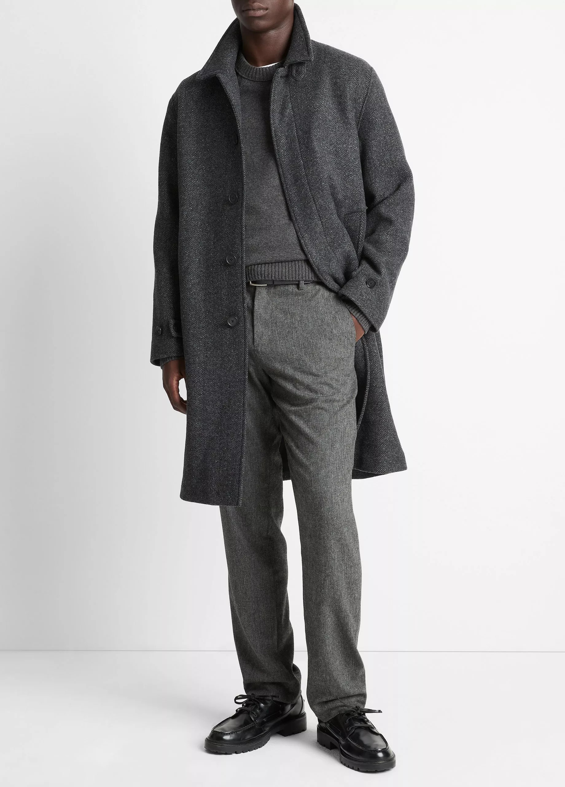 Italian Wool-Blend Balmacaan Coat | Vince LLC