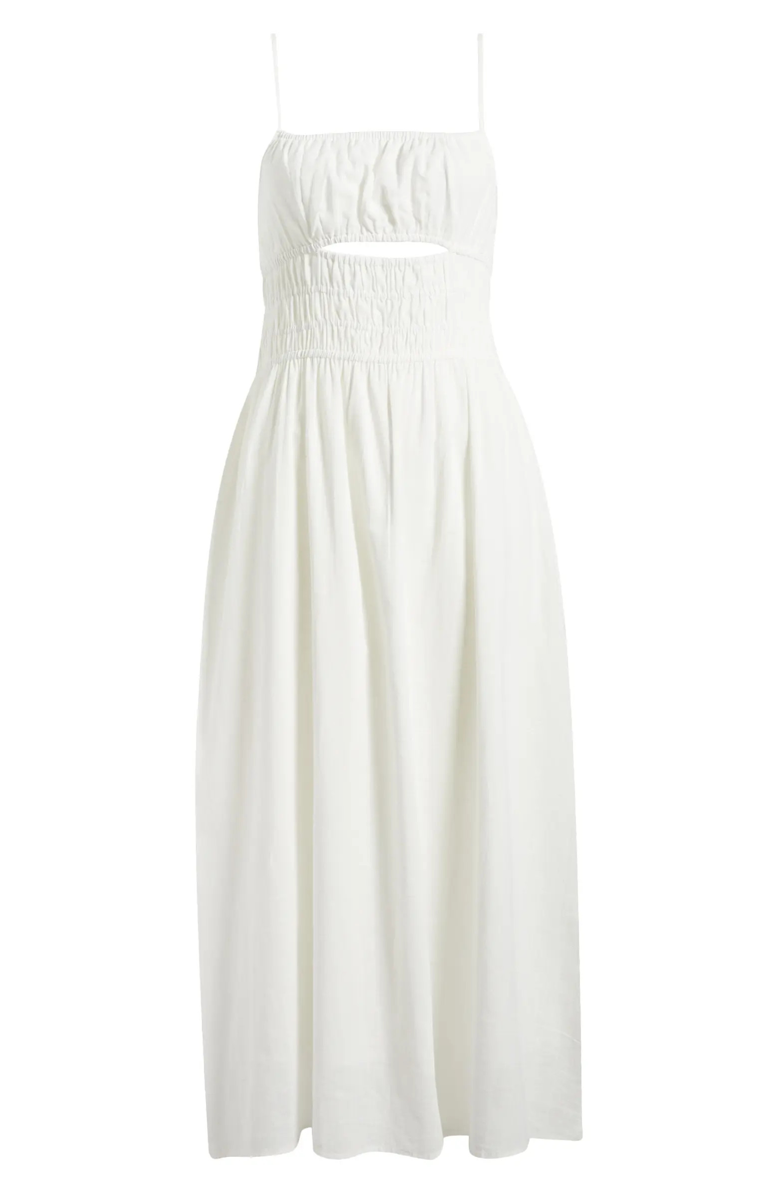 Cloud Cutout Detail Cotton Midi Sundress | Nordstrom