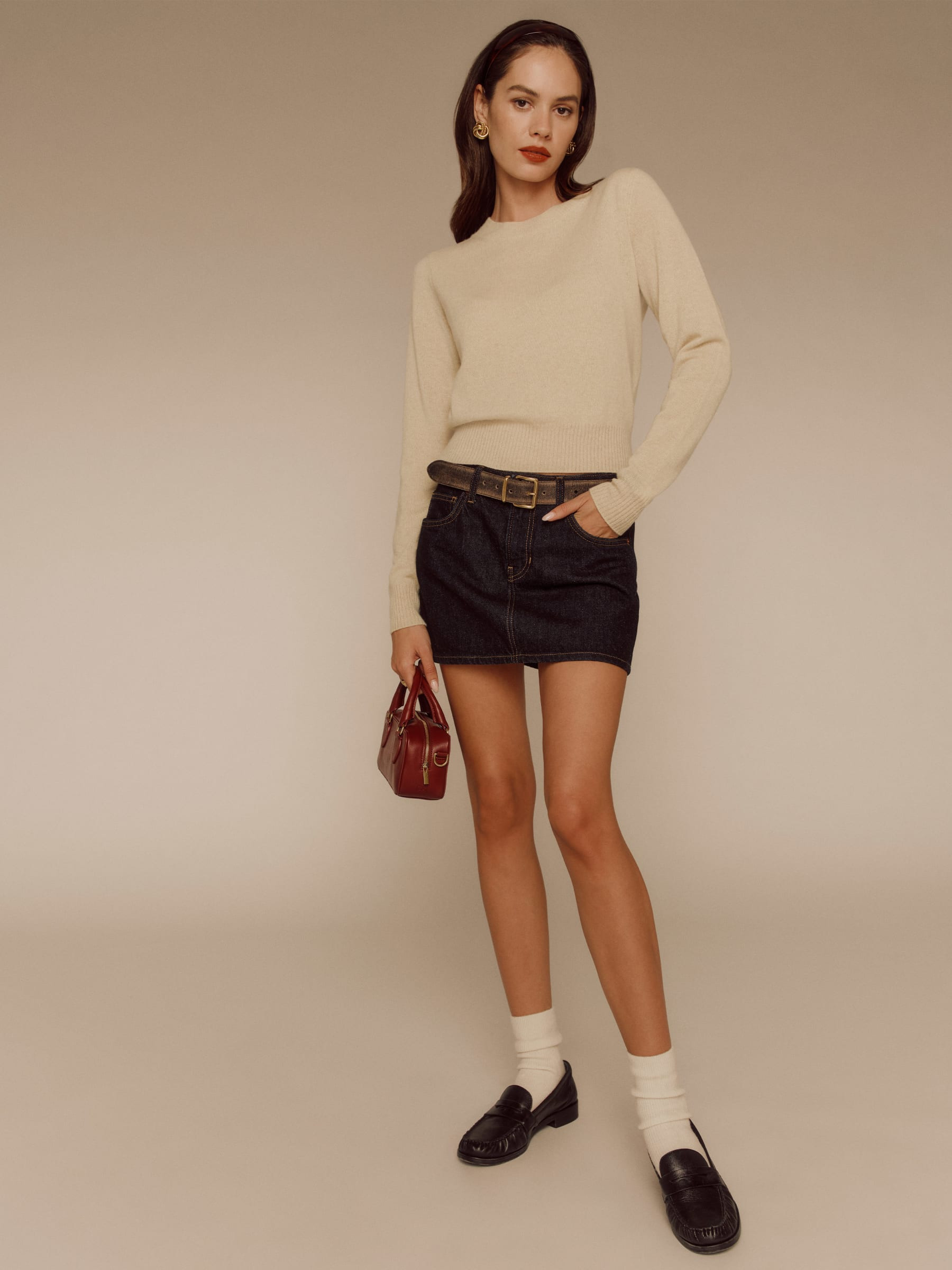 Dana Cashmere Crew Sweater | Reformation (Global)